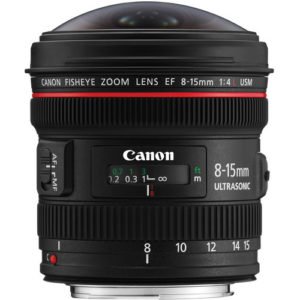 Canon EF 8-15mm f/4L Fisheye USM Lens for Rent NYC