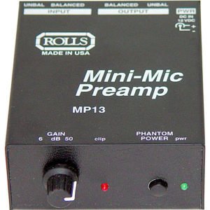 Rolls MP13 Mini Microphone Preamp Rental and Audio Equipment Rental New York City