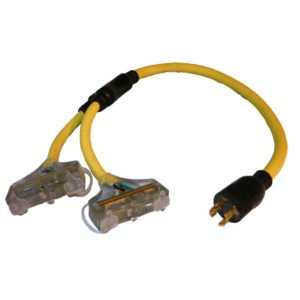 4-Pin Twistlock to (6) Edison Y-Cable for Generator for Rent in Manhattan NYC